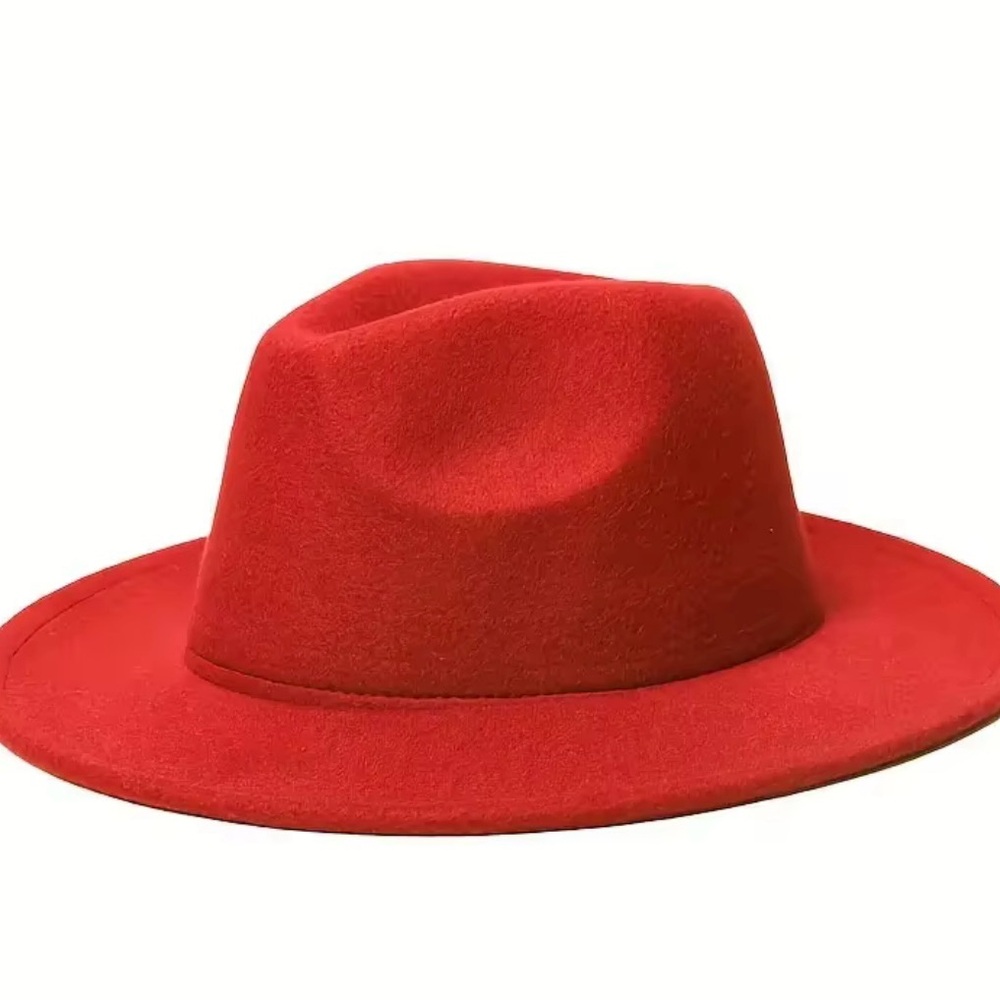 Red Classic Chic Statement Fedora Hat- Brand New Unused